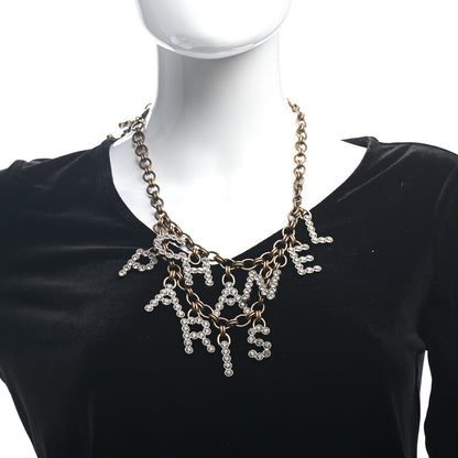 Chanel Crystal City of Lights Letter Chain Necklace Gold 2 of 5
