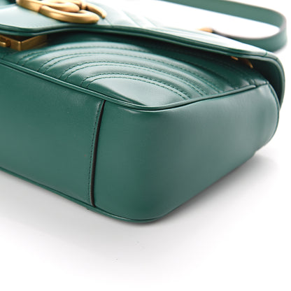 Gucci Calfskin Matelasse Small GG Marmont Shoulder Bag Emerald Green 8 of 8