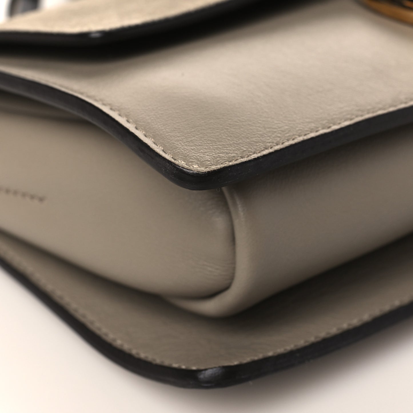 Suede Calfskin Small Faye Shoulder Bag Motty Grey