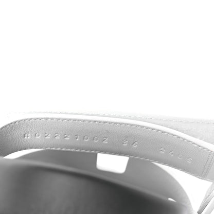Hermes Calfskin Womens Chypre Sandals 36 White 7 of 8
