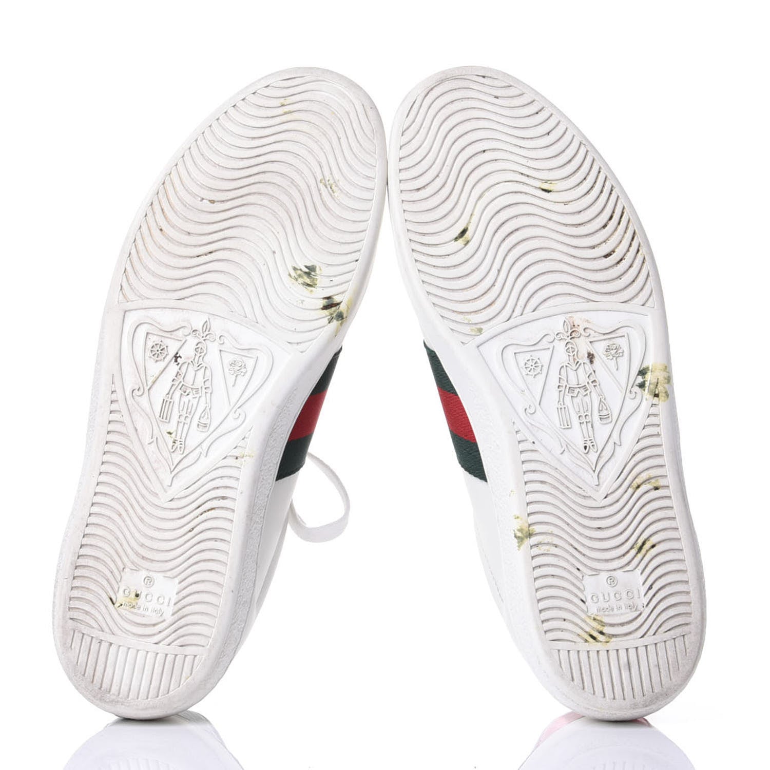 Gucci Calfskin Ayers Web Tiger Embroidered Mens Ace Sneakers 8 White Green Red 7 of 10
