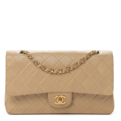 Chanel Lambskin Quilted Medium Double Flap Beige 1 of 16