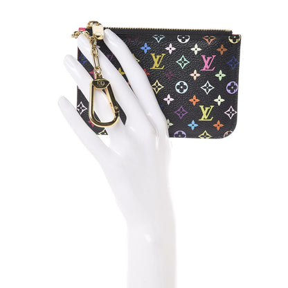 Louis Vuitton Monogram Multicolor Key Pouch Black Grenade 2 of 9
