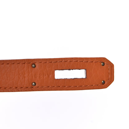 Hermes Taurillon Clemence Jypsiere 28 Orange 7 of 10