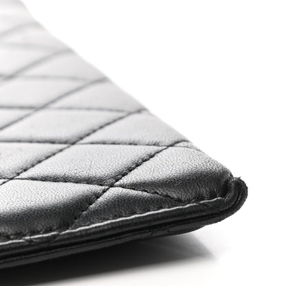 Chanel Lambskin Quilted Zip Pouch Black 10 of 10