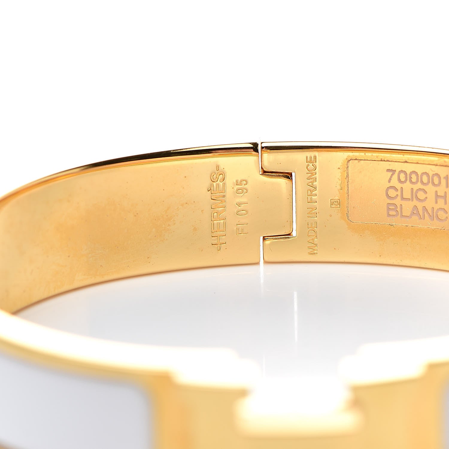 Hermes Enamel Narrow Clic Clac H Bracelet PM White 4 of 6