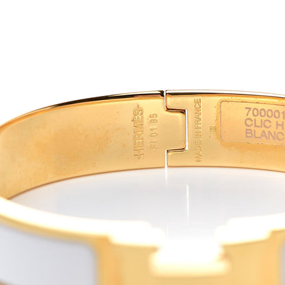 Hermes Enamel Narrow Clic Clac H Bracelet PM White 4 of 6