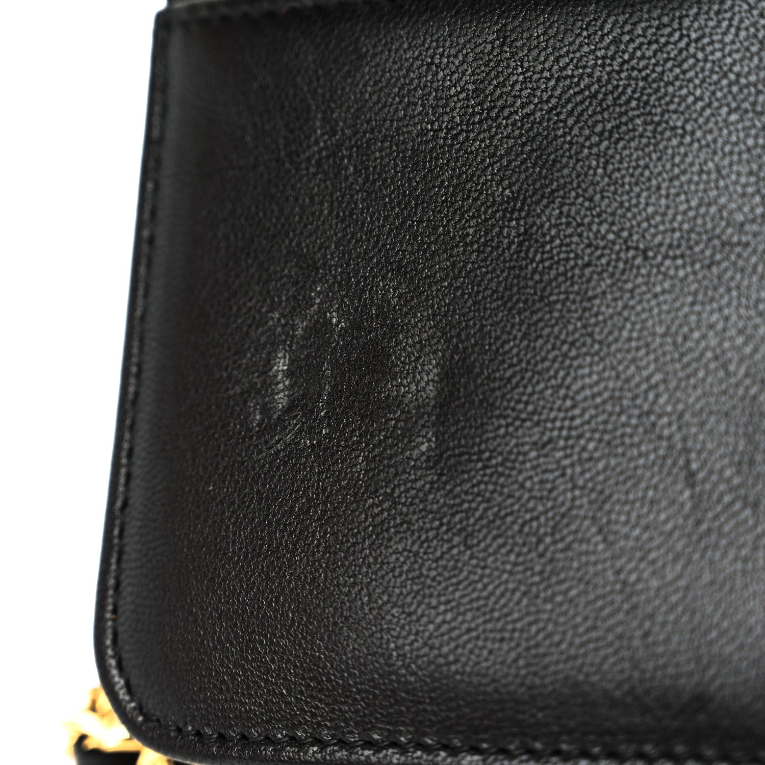 Chanel Sheepskin Quilted Mini Vintage Mademoiselle Wallet On Chain WOC Black 12 of 13