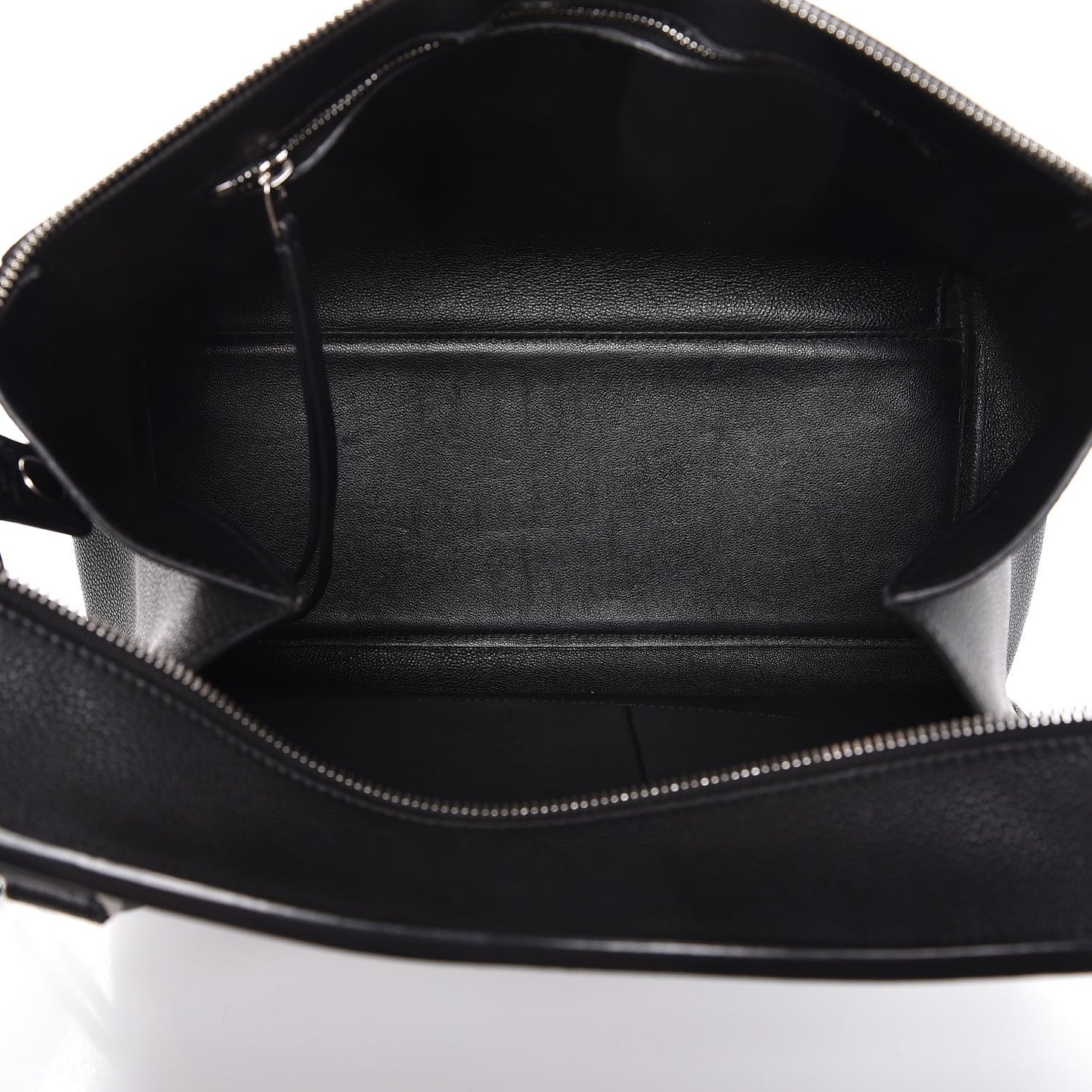 Drummed Calfskin Small Edge Shoulder Bag Black