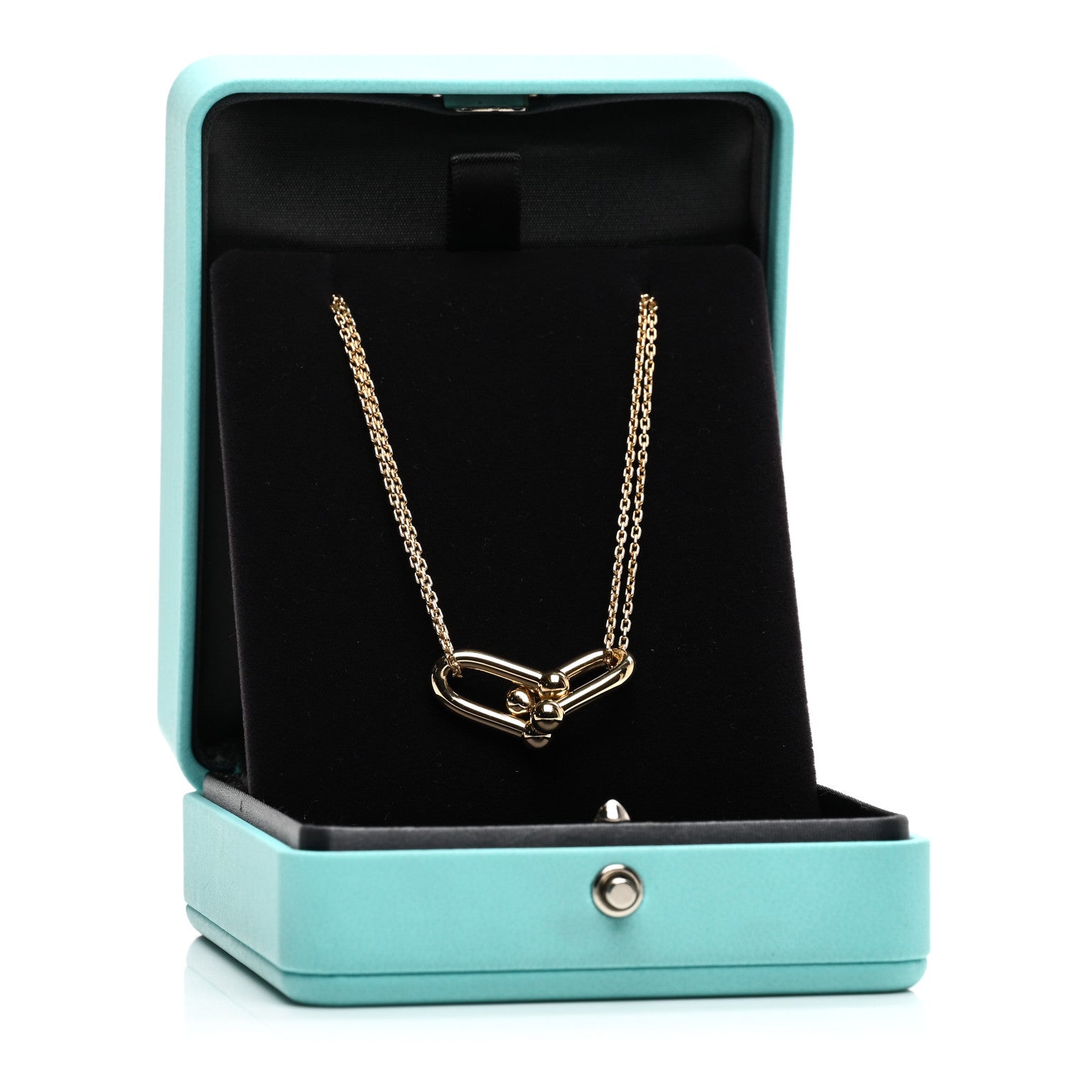 Tiffany 18K Yellow Gold HardWear Double Link Pendant Necklace 5 of 5