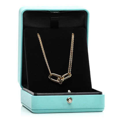 Tiffany 18K Yellow Gold HardWear Double Link Pendant Necklace 5 of 5