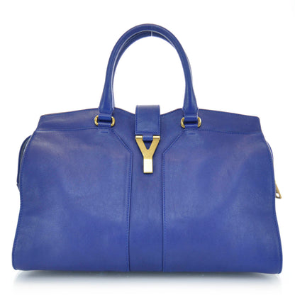 Saint Laurent Leather Medium Cabas Chyc Blue 1 of 9
