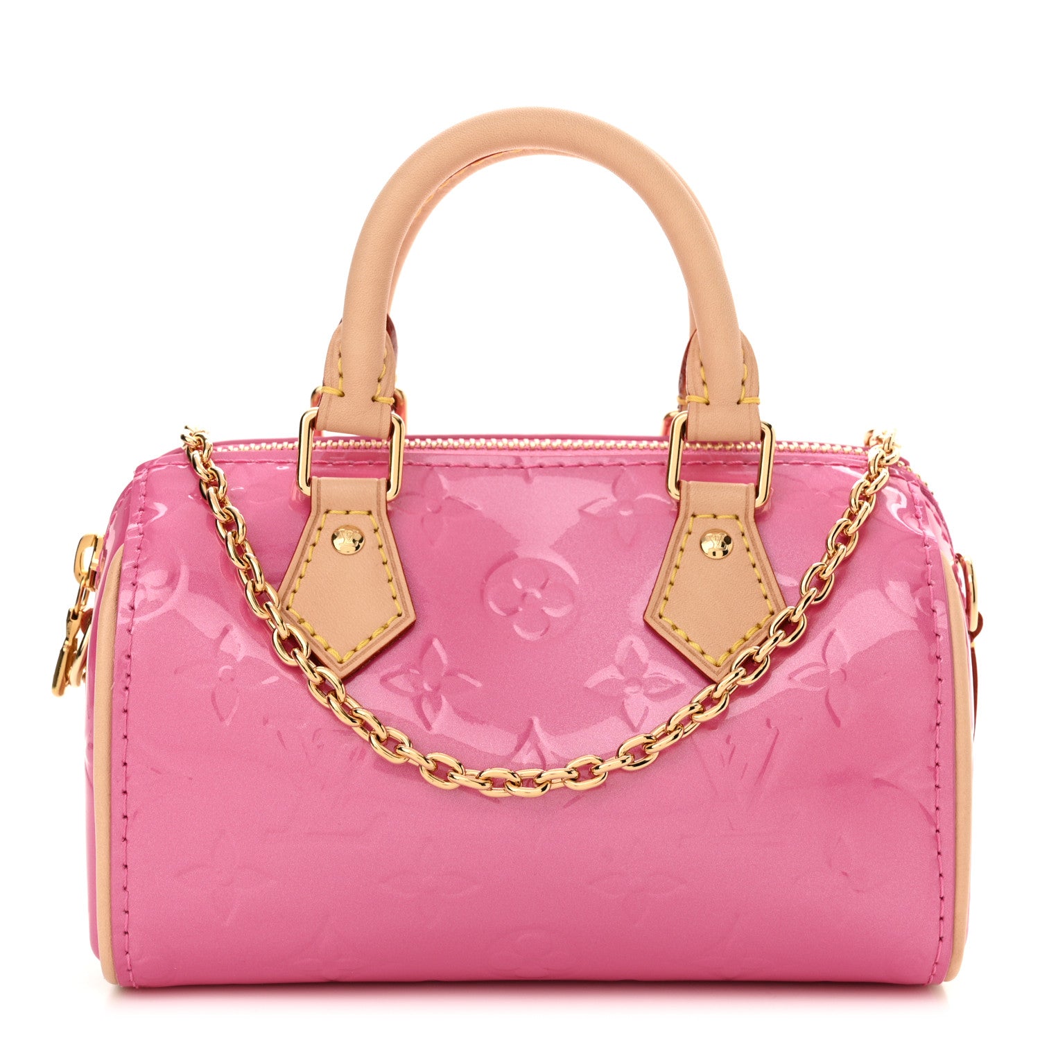 Louis Vuitton Vernis Monogram Nano Speedy Neon Pink 1 of 10