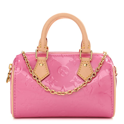 Louis Vuitton Vernis Monogram Nano Speedy Neon Pink 1 of 10
