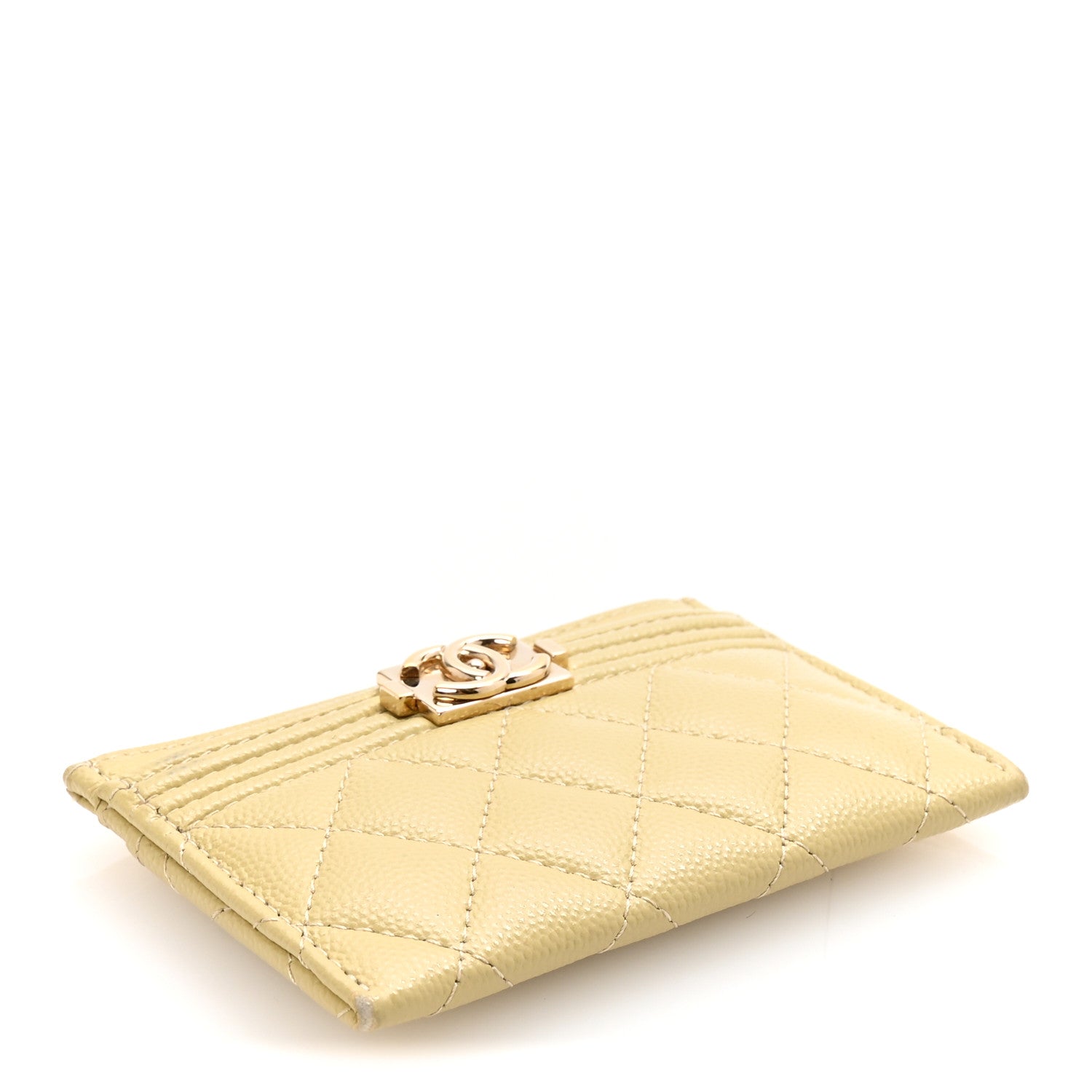Chanel Caviar Quilted Boy Card Holder Light Green 4 of 8