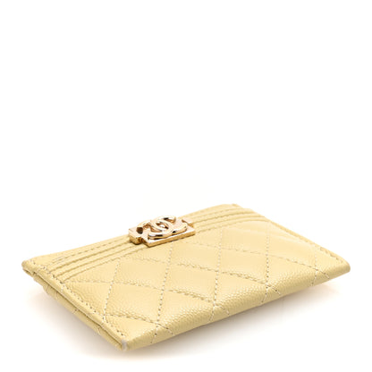 Chanel Caviar Quilted Boy Card Holder Light Green 4 of 8