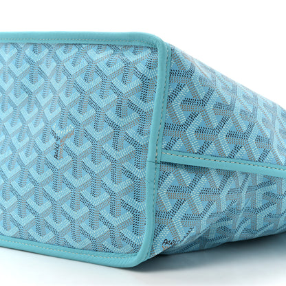 Goyard Goyardine Embroidered Seahorse Reversible Anjou PM Turquoise 14 of 17
