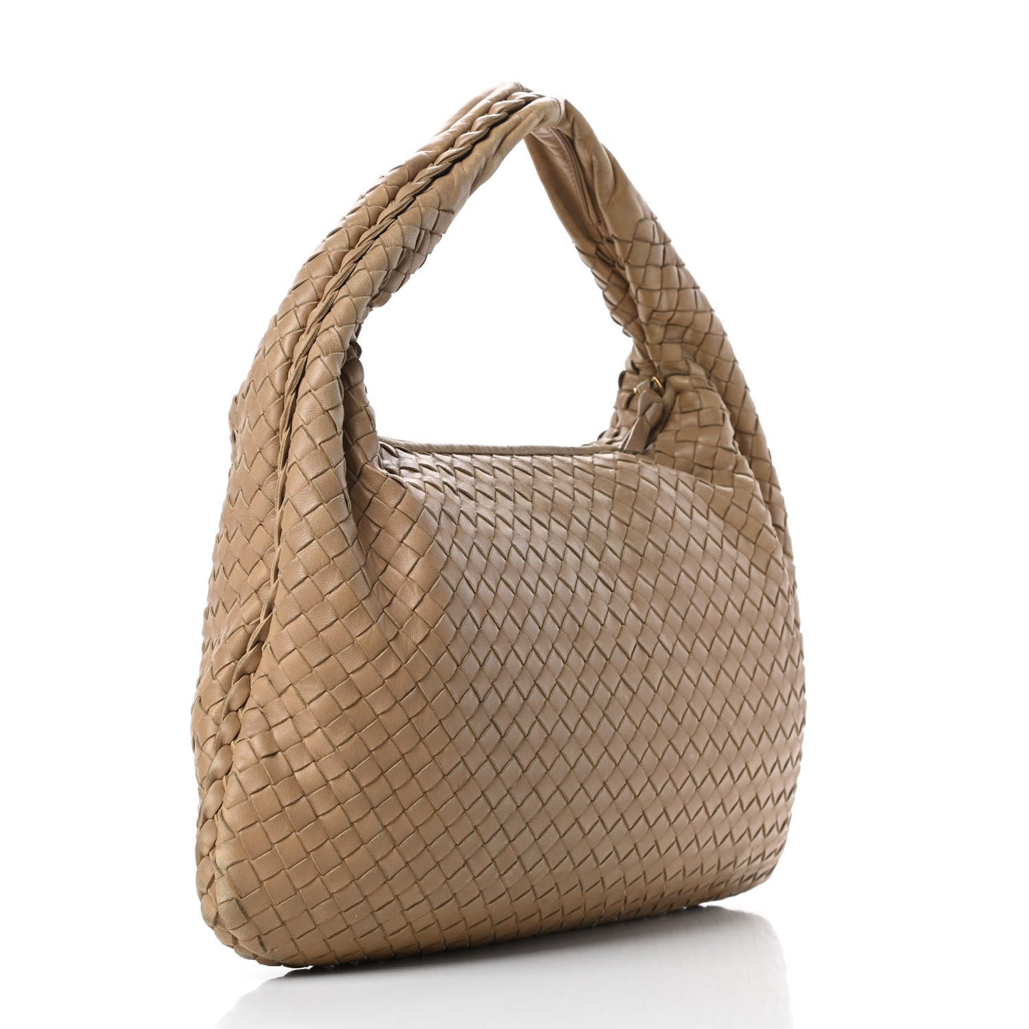 Nappa Intrecciato Medium Veneta Hobo Camel
