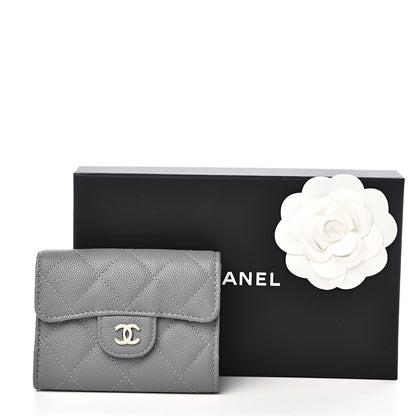Chanel Caviar Quilted Flap Card Holder Wallet Dark Grey 8 of 8