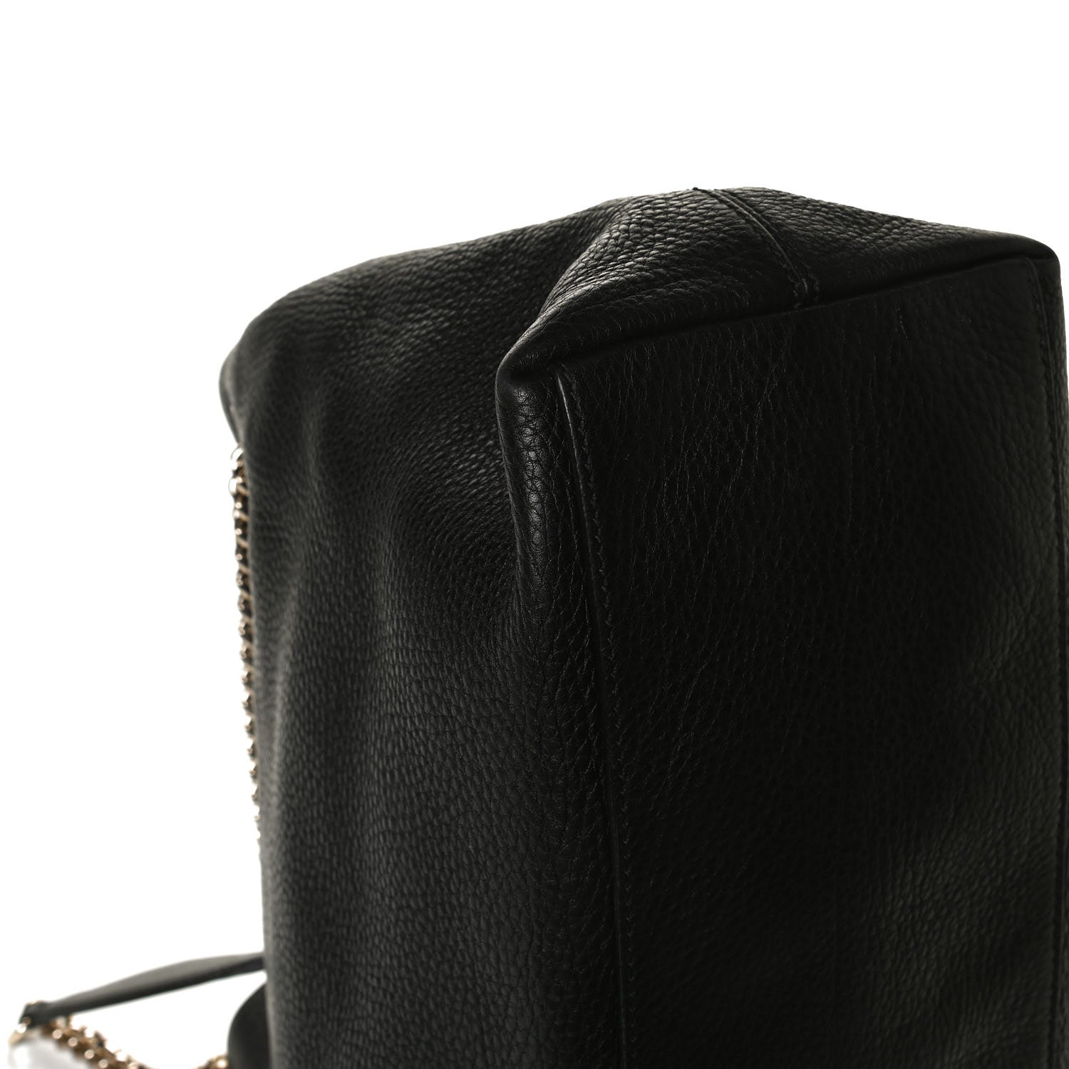 Gucci Pebbled Calfskin Medium Soho Chain Shoulder Bag Black 16 of 18