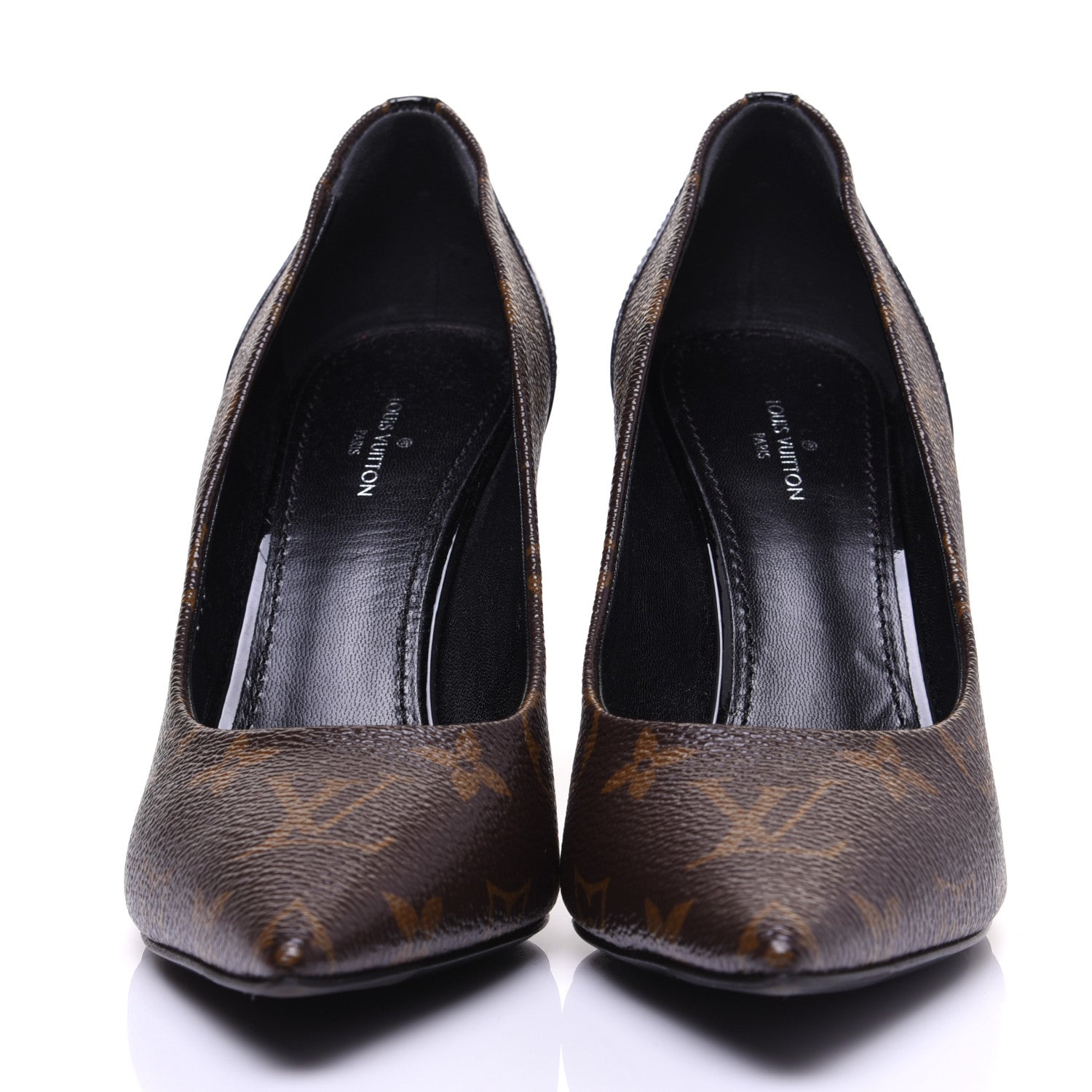 Louis Vuitton Monogram Cherie Pumps 36.5 Black 2 of 13