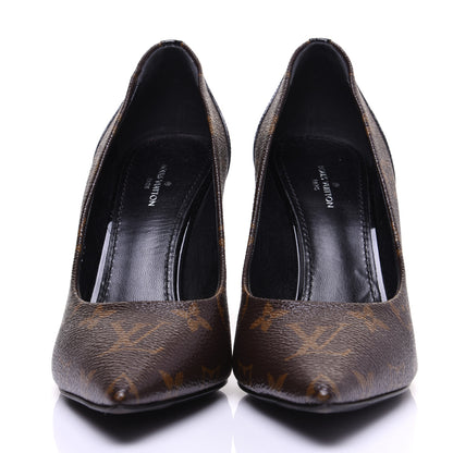 Louis Vuitton Monogram Cherie Pumps 36.5 Black 2 of 13