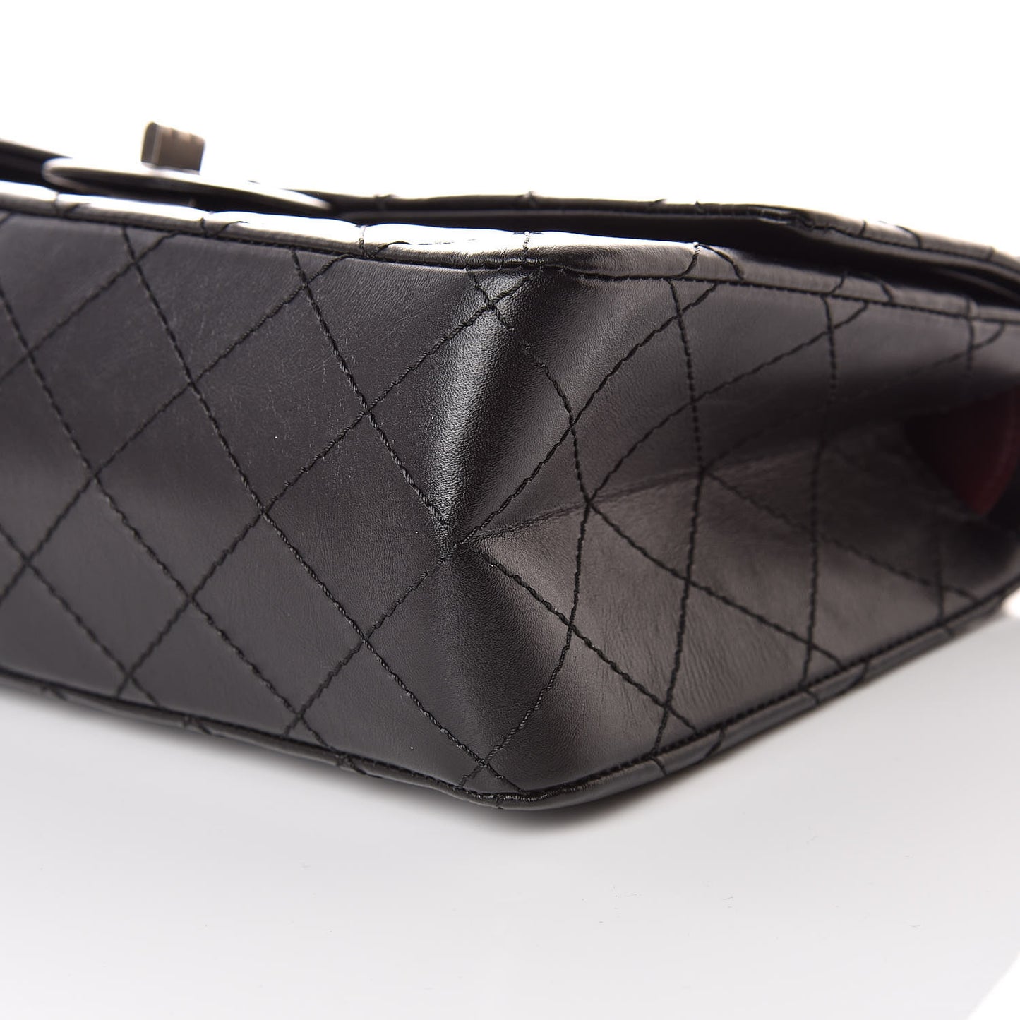 Aged Calfskin Quilted 2.55 Reissue 226 Flap Black