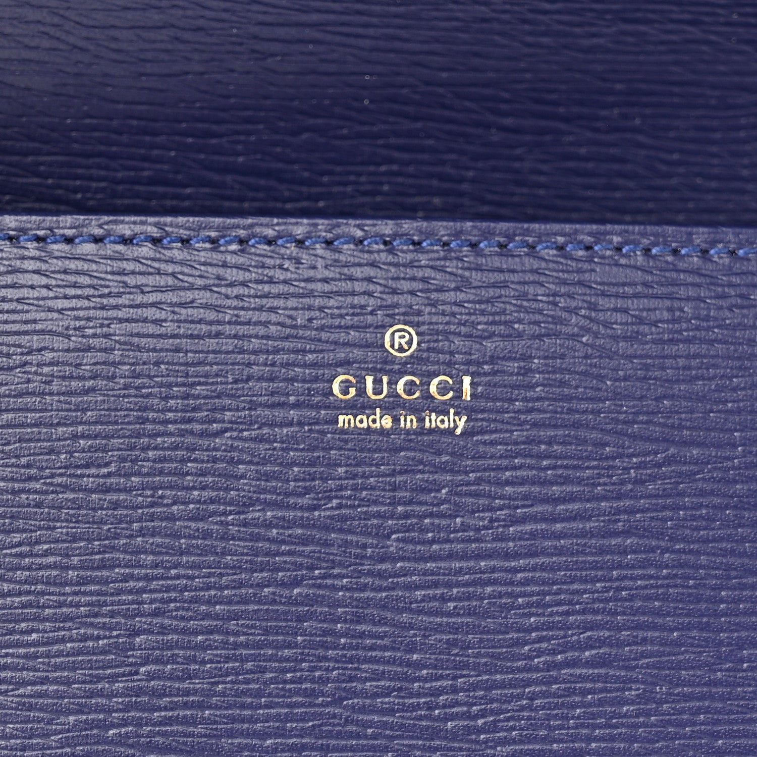 Gucci Shangai Calfskin Polka Dot Horsebit 1955 Wallet On Chain Blue Orange Sailor Blue 6 of 10