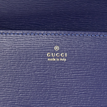 Gucci Shangai Calfskin Polka Dot Horsebit 1955 Wallet On Chain Blue Orange Sailor Blue 6 of 10