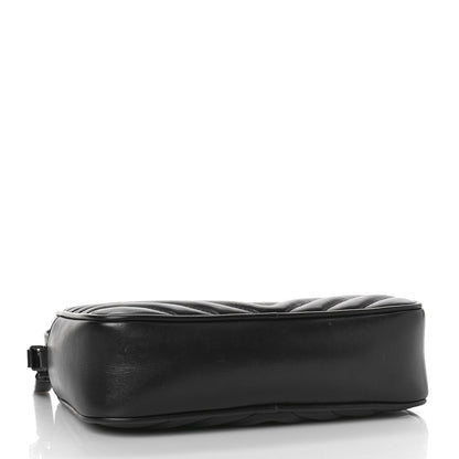 Saint Laurent Calfskin Matelasse Monogram Monochrome Lou Camera Bag Black 4 of 9