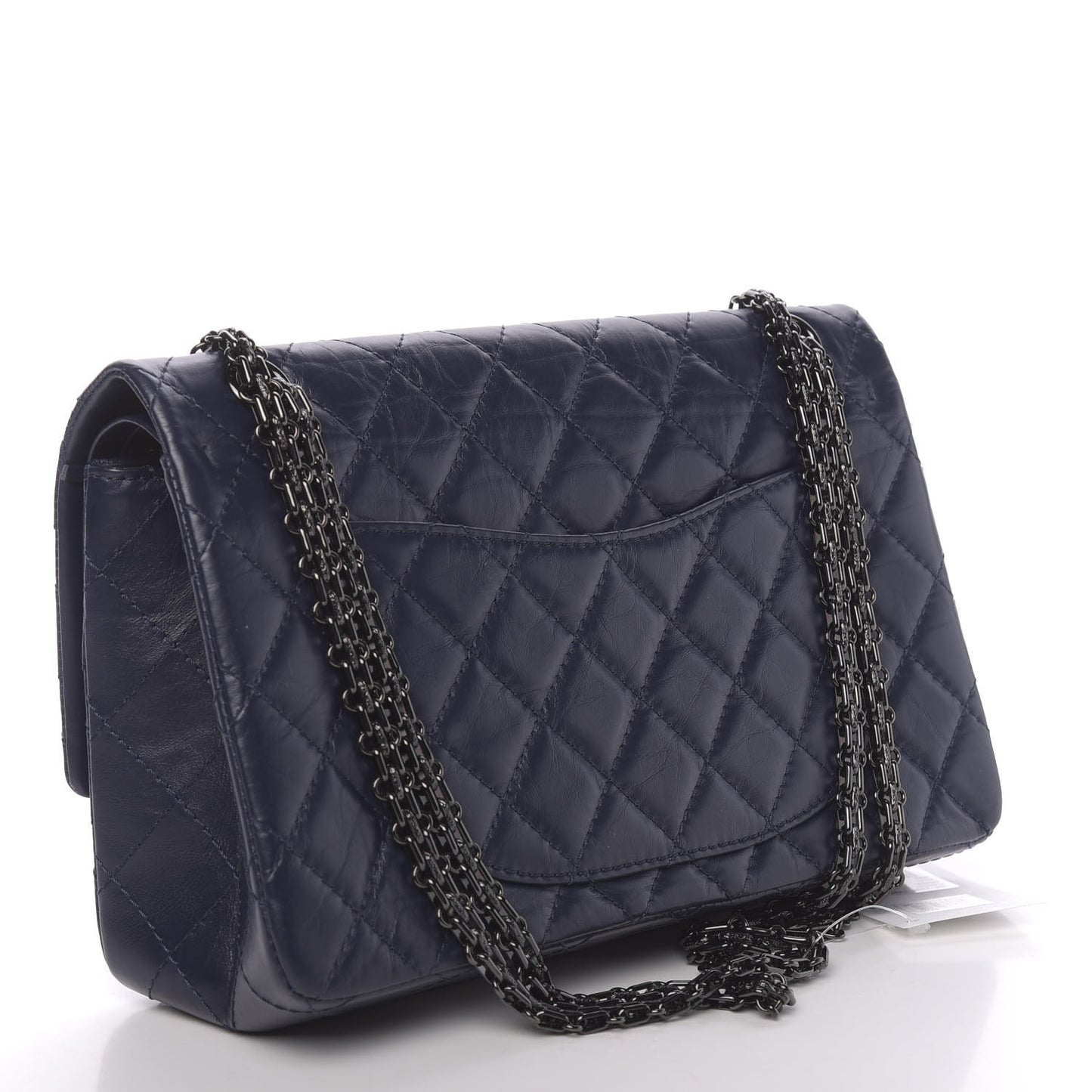 Aged Calfskin Quilted 2.55 Reissue 226 Flap Navy Blue