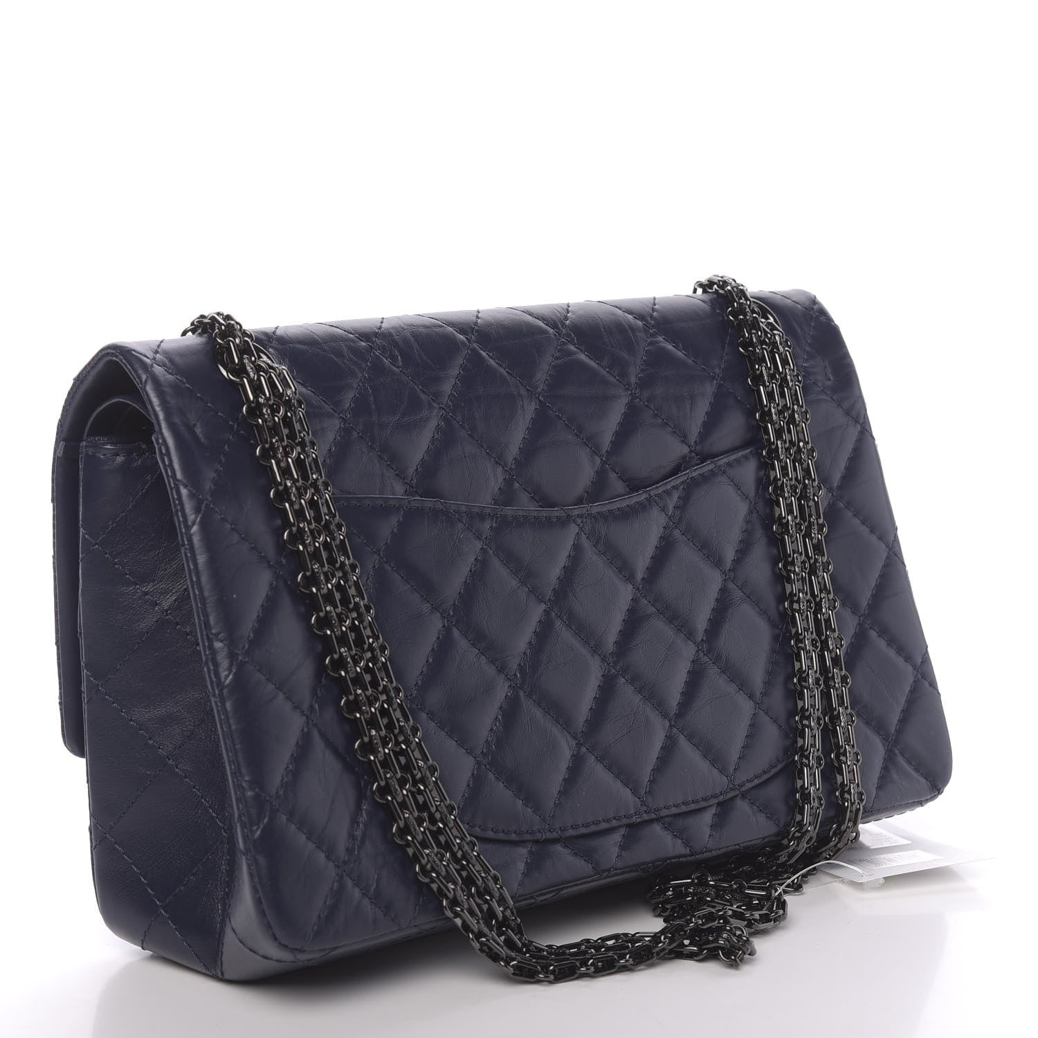 Chanel Aged Calfskin Quilted 2.55 Reissue 226 Flap Navy Blue 3 of 11