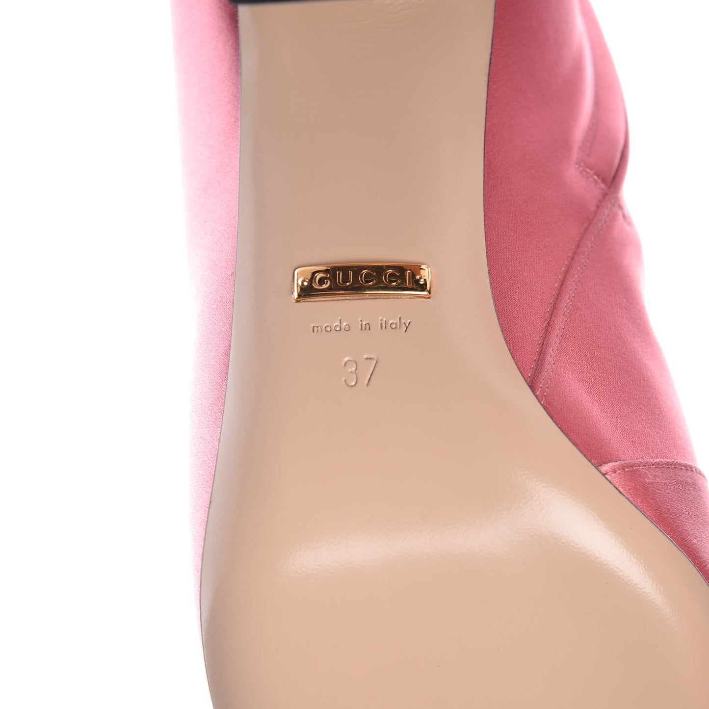 Silk Satin Malaga Kid Embroidered Candy Dragon Block-Heel Knee Boot 37 Glossy Pink
