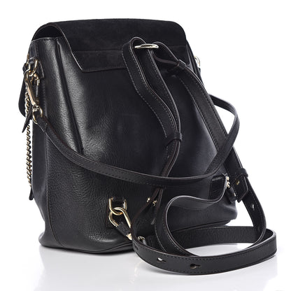 Chloe Suede Calfskin Medium Faye Backpack Black 3 of 13