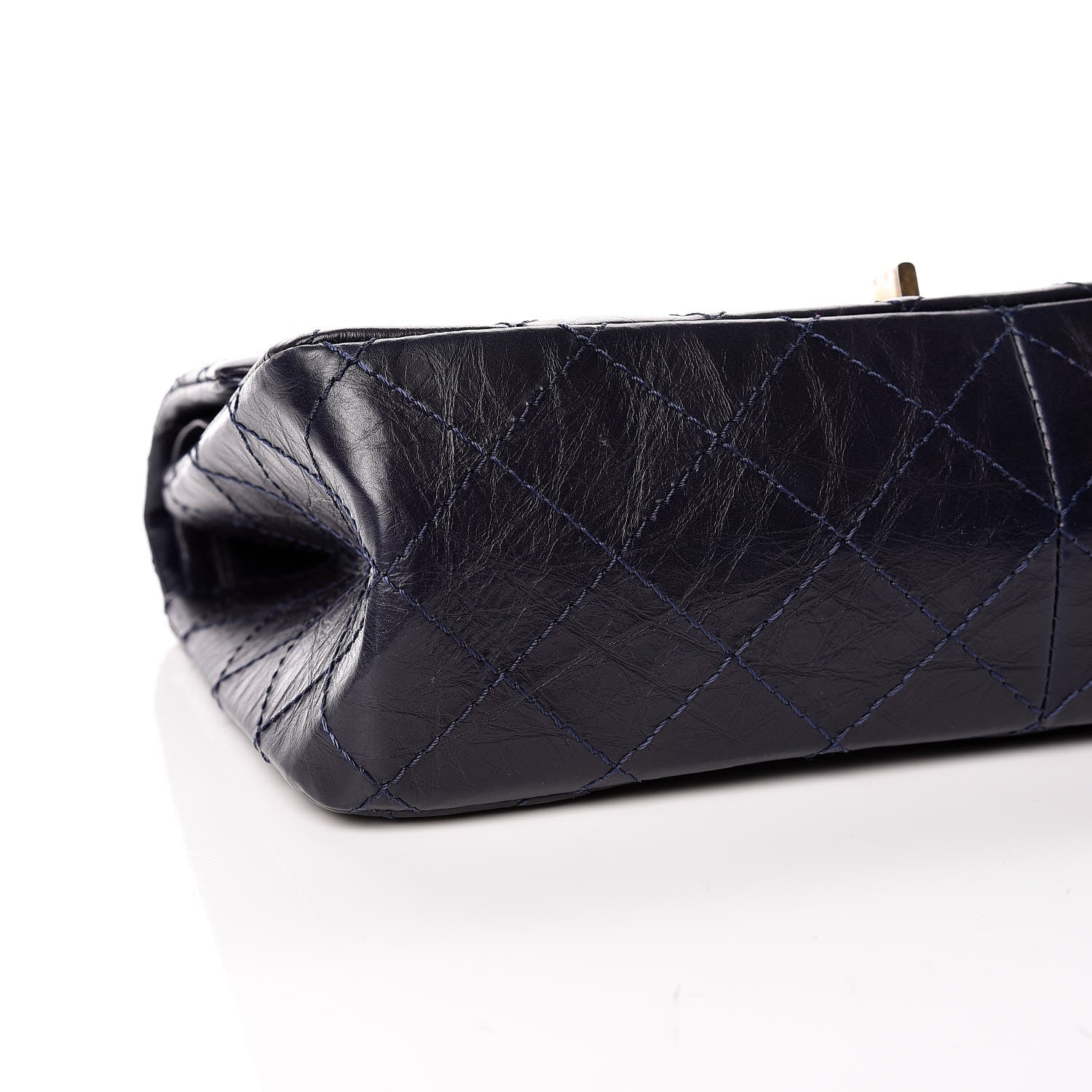 Chanel Aged Calfskin Quilted 2.55 Reissue 226 Flap Navy Dark Blue 9 of 15