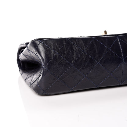Chanel Aged Calfskin Quilted 2.55 Reissue 226 Flap Navy Dark Blue 9 of 15
