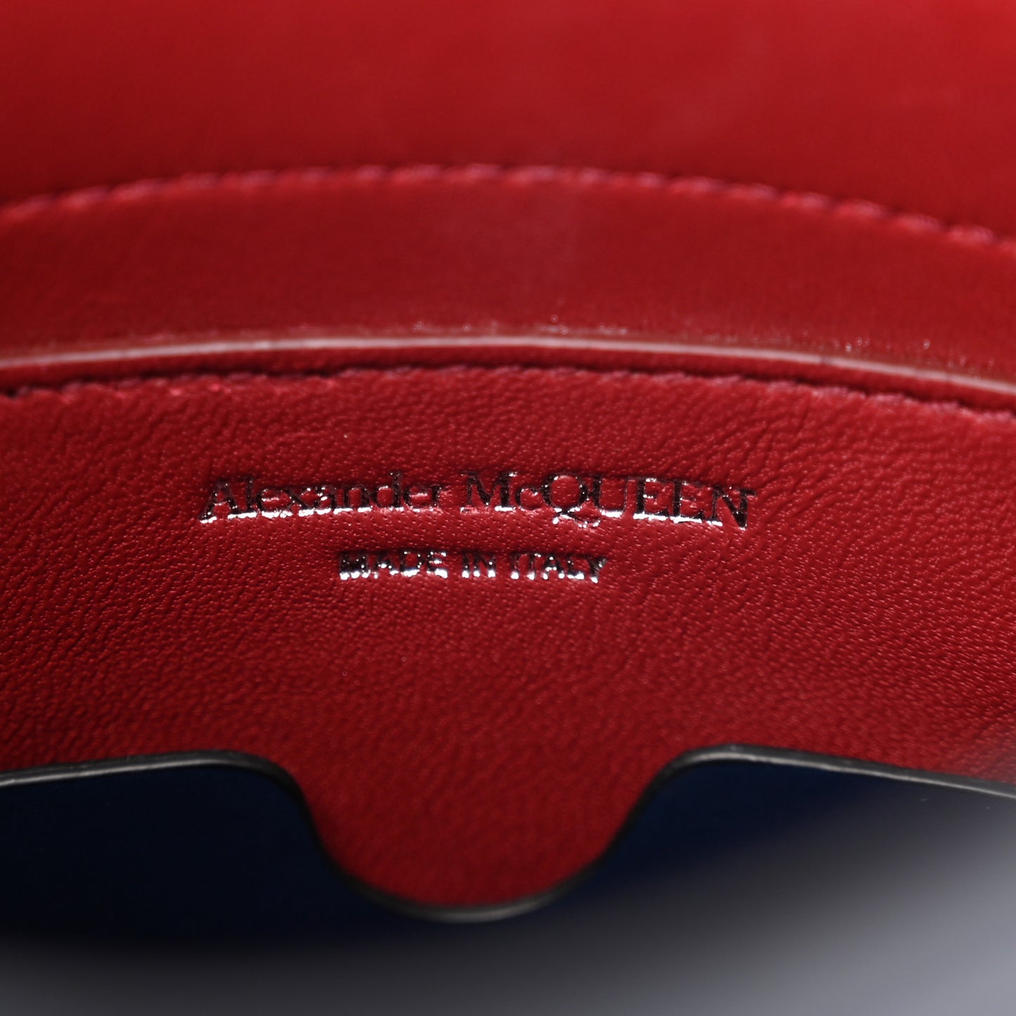 Calfskin Curve Bucket Bag Navy