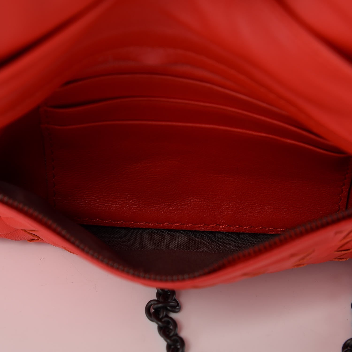 Bottega Veneta Nappa Intrecciato Mini Chain Messenger Red 8 of 10