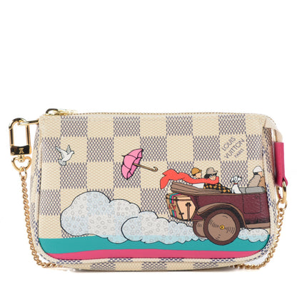 Louis Vuitton Damier Azur 2015 Christmas Animation Mini Pochette Accessories 1 of 7