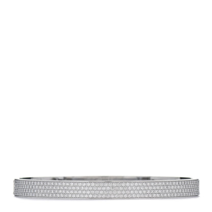 Hermes 18K White Gold Diamond PM Collier De Chien Full Pave Bracelet LG 3 of 5
