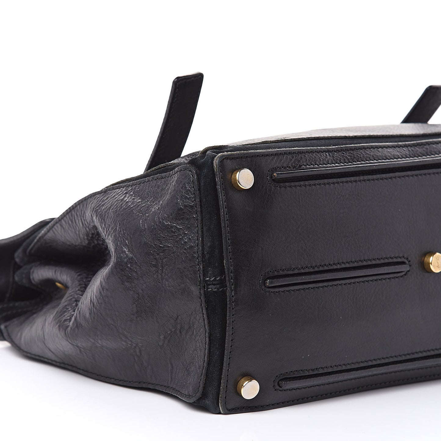 Calfskin Canvas Medium Muse Two Black