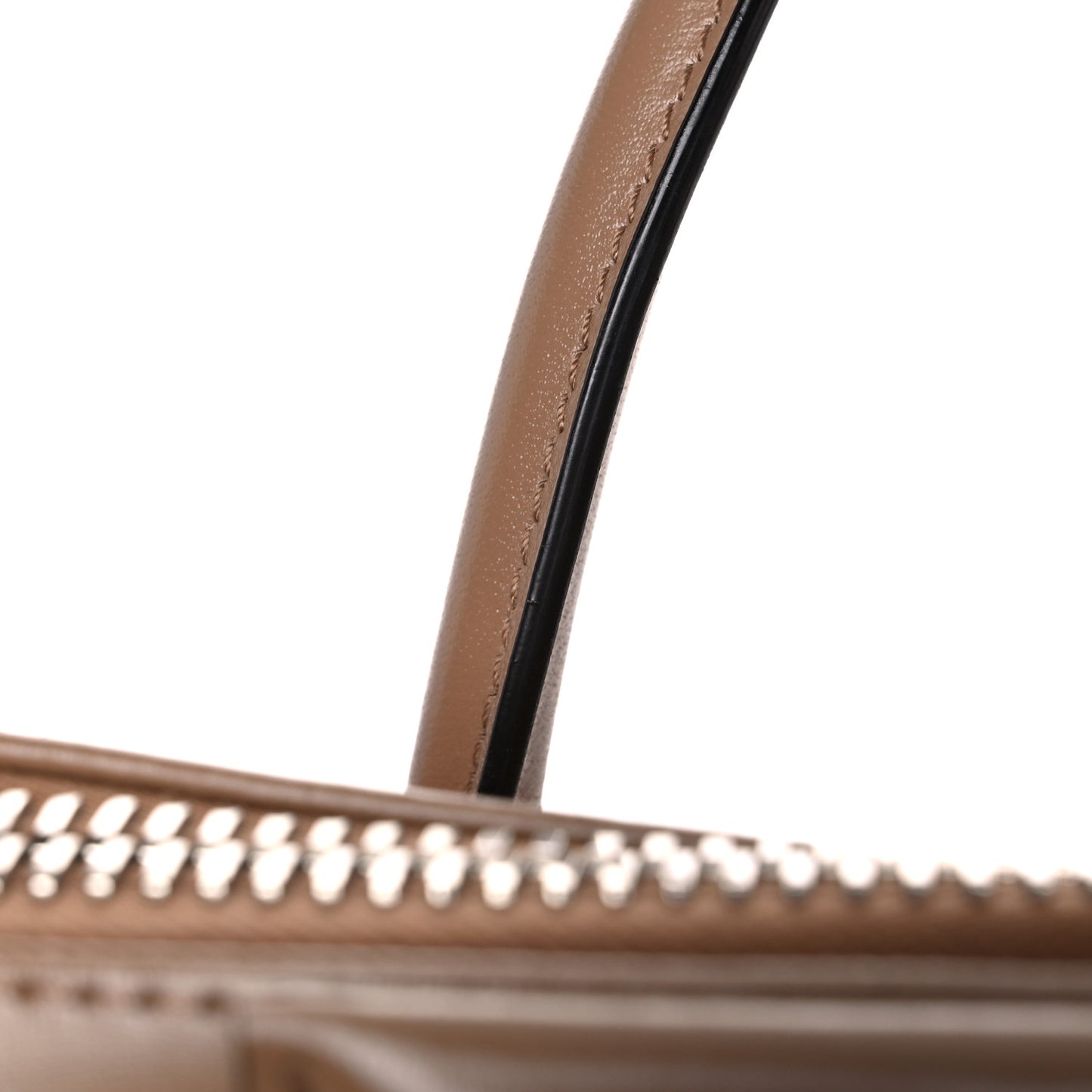 Shiny Lord Calfskin Small Antigona Dark Beige