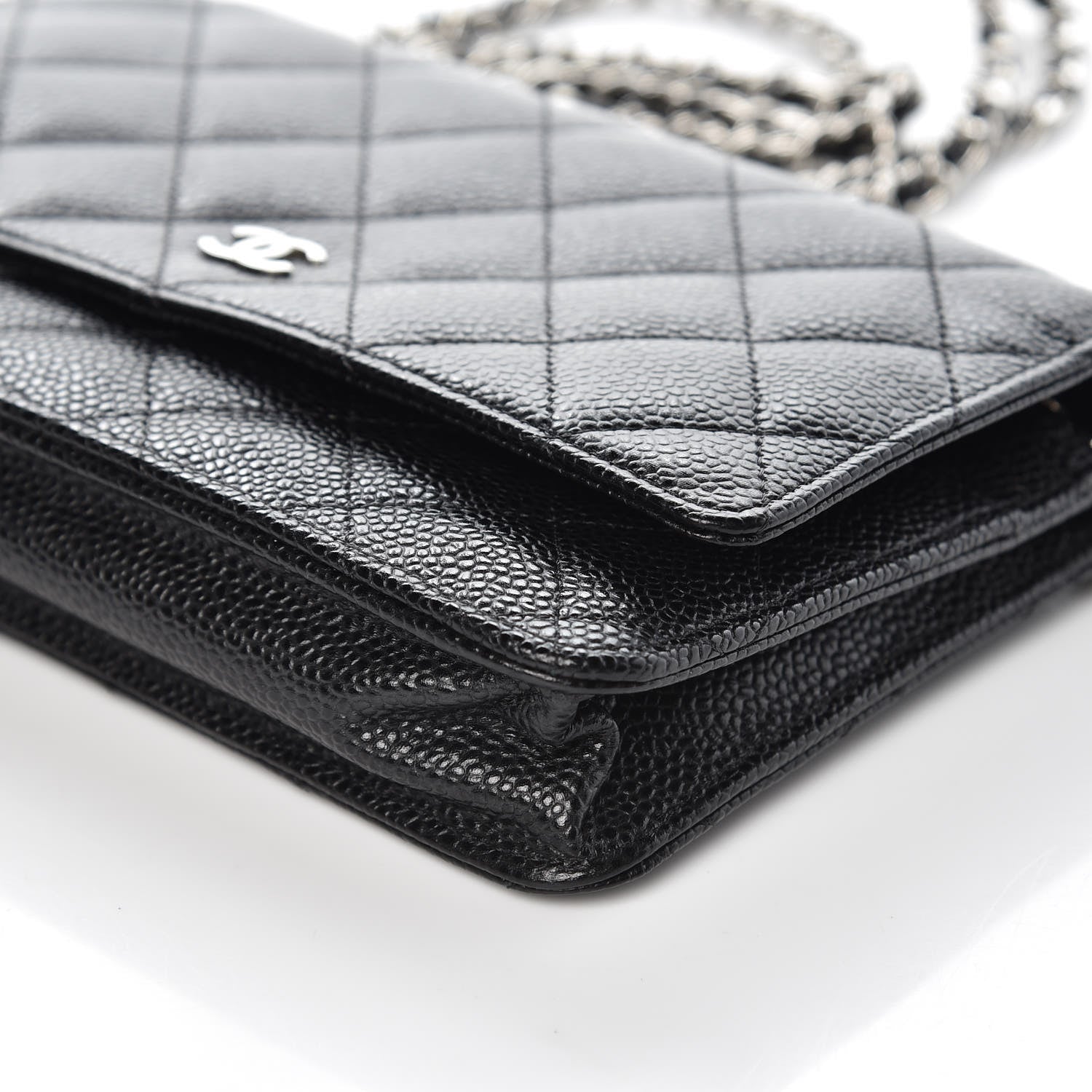 Chanel Caviar Quilted Wallet On Chain WOC Black 10 of 12