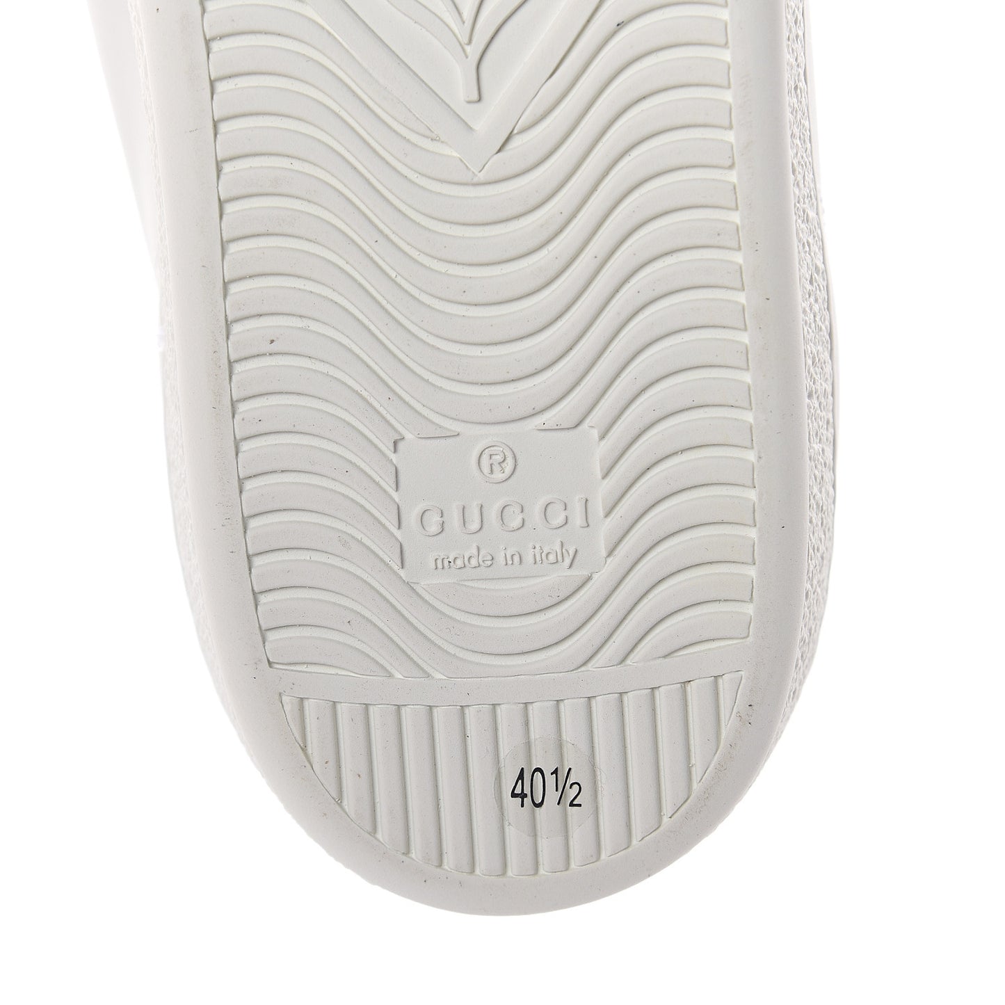 Calfskin Ayers Bee Embroidered Womens Ace Sneakers 40.5 White Green