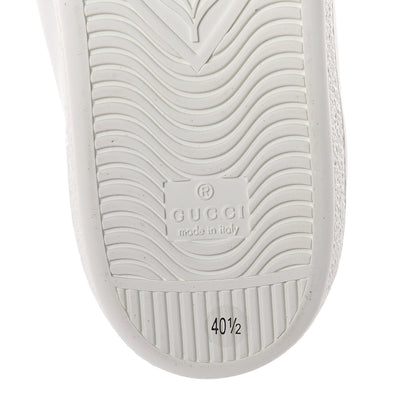 Gucci Calfskin Ayers Bee Embroidered Womens Ace Sneakers 40.5 White Green 7 of 7