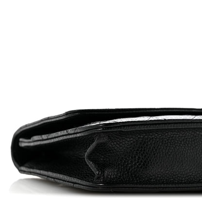 Chanel Caviar Quilted Wallet On Chain WOC Black 10 of 12