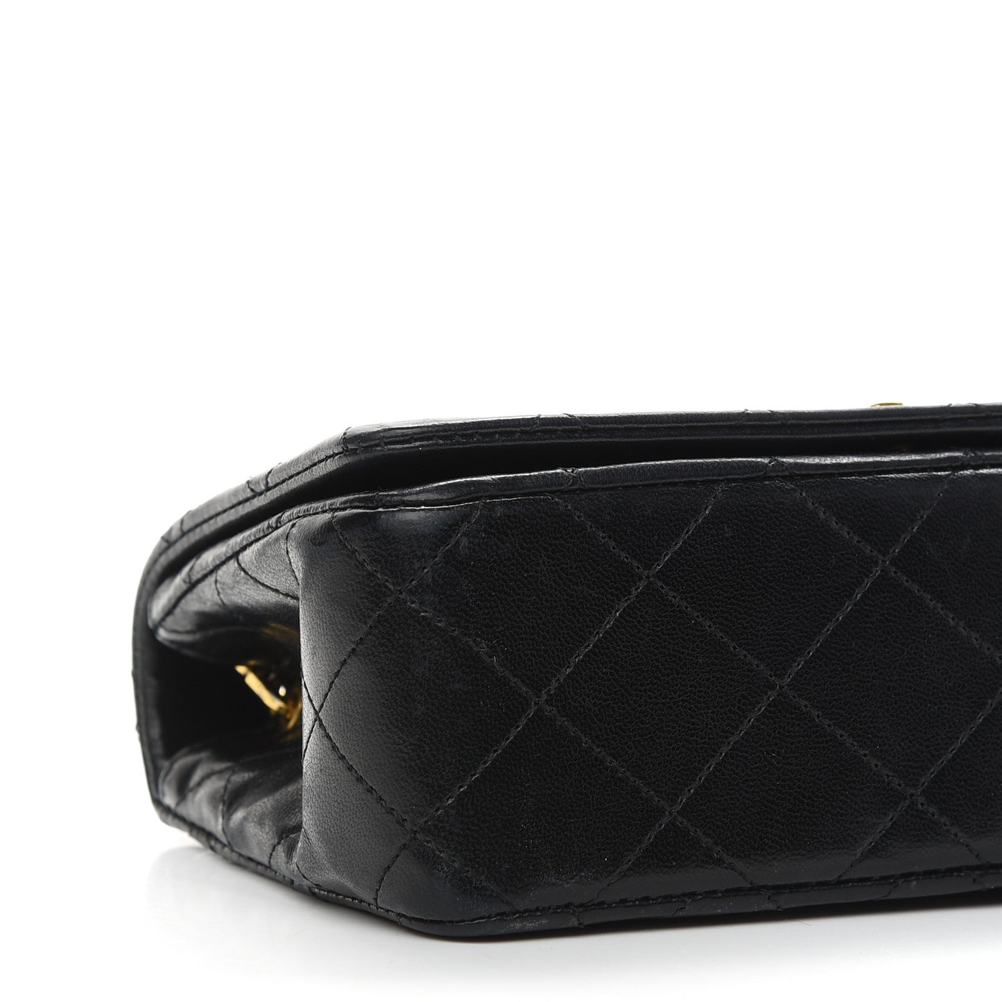 Lambskin Quilted Small Single Flap Black