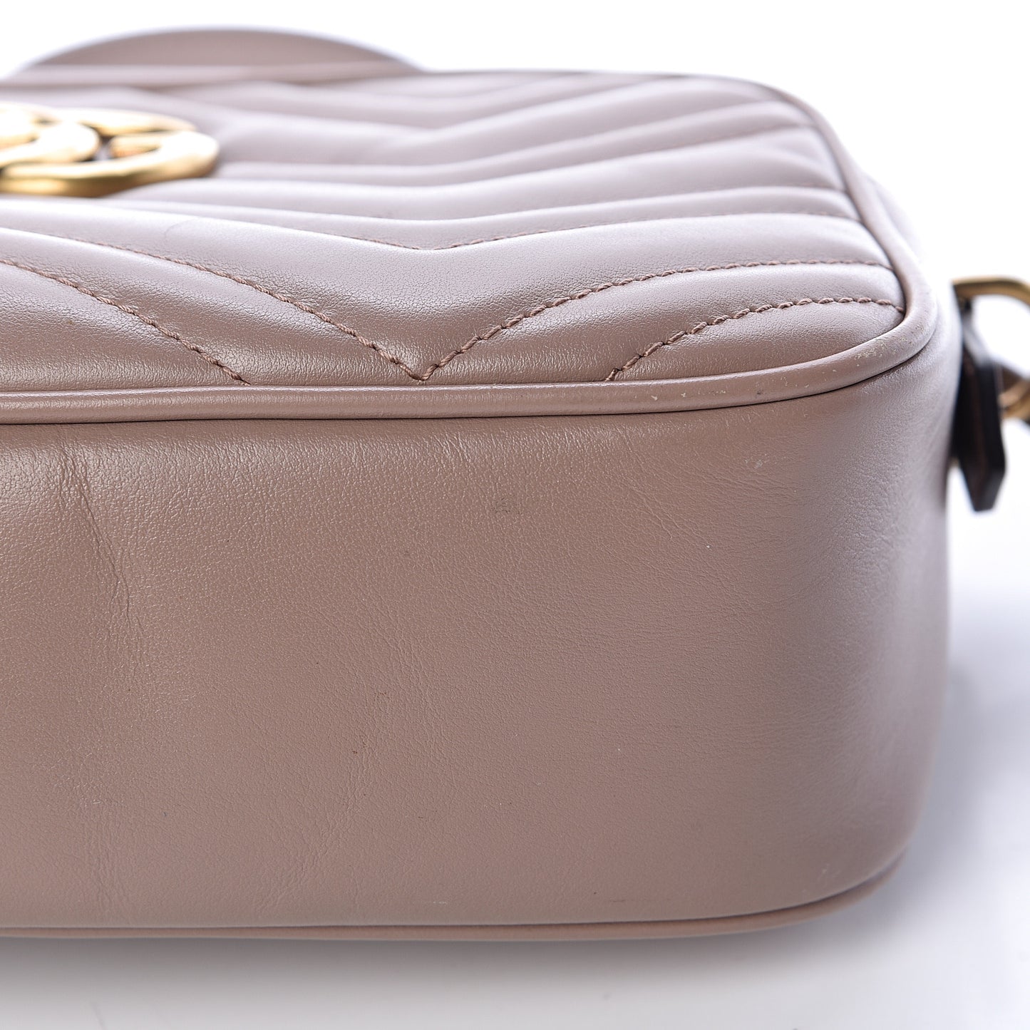Calfskin Matelasse Small GG Marmont Chain Shoulder Bag Porcelain Rose