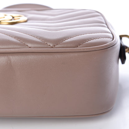 Gucci Calfskin Matelasse Small GG Marmont Chain Shoulder Bag Porcelain Rose 17 of 18