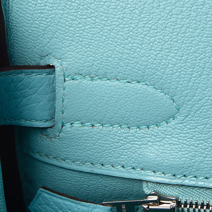 Hermes Taurillon Clemence Birkin 30 Bleu Atoll 18 of 34